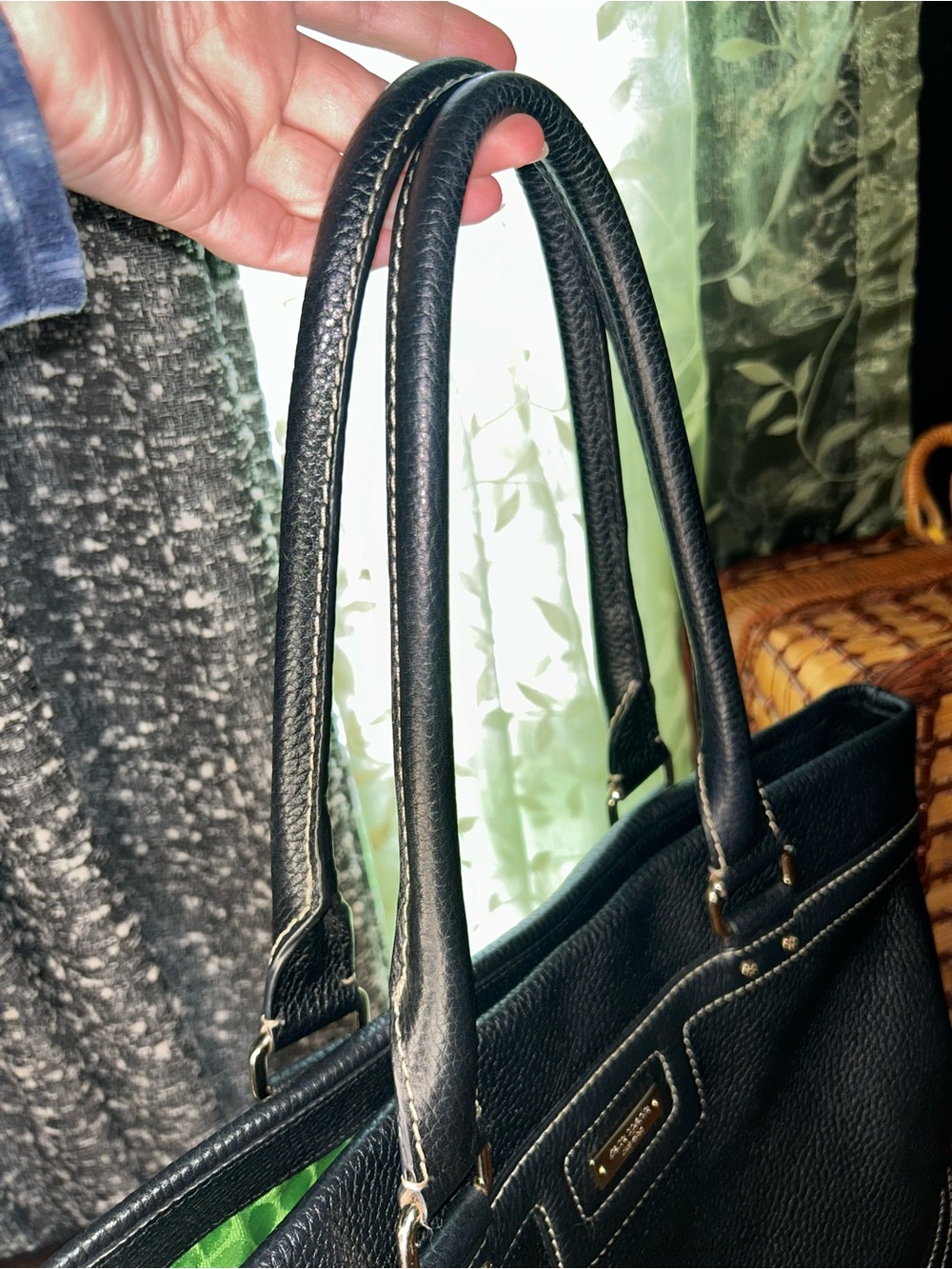 Kate Spade New York Blakely Andover Black Pebbled Leather Tote Bag - Picture 9 of 15
